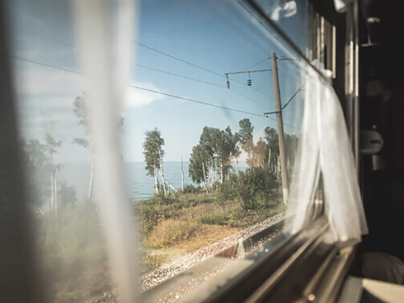 View from a train window.